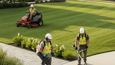 Cape Coral, FL tree service crew trimming trees for safe, healthy lawn care maintenance