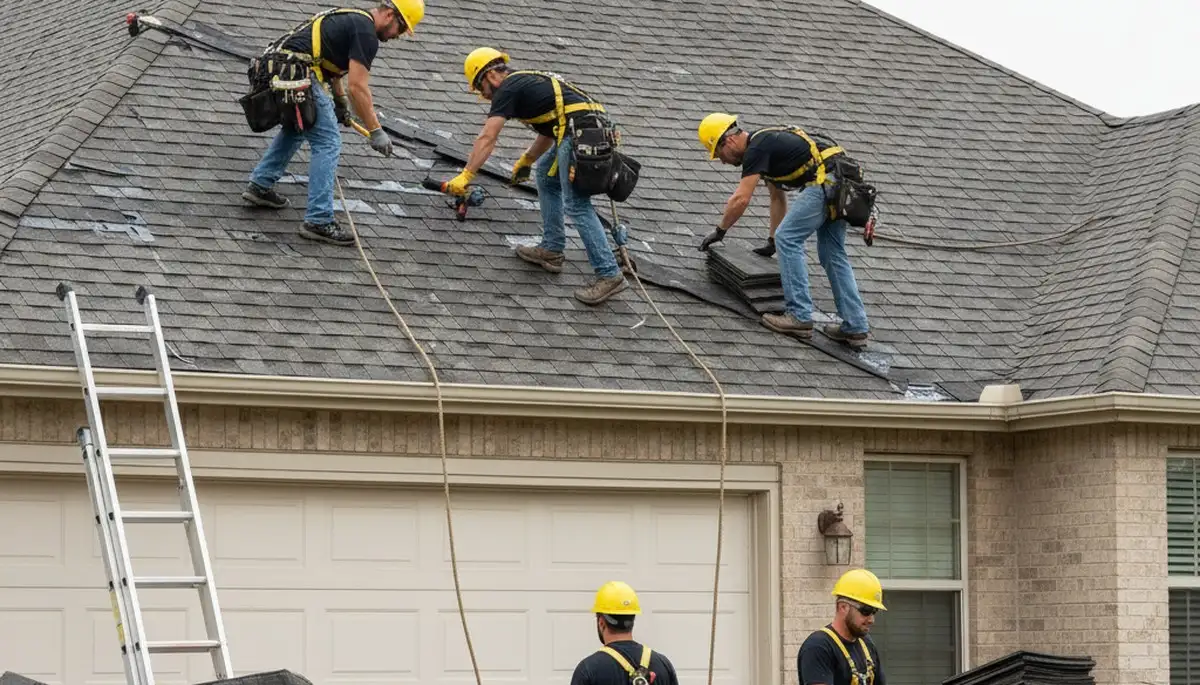 Cape Coral, FL tree service crew removing storm damage and fallen branches safely