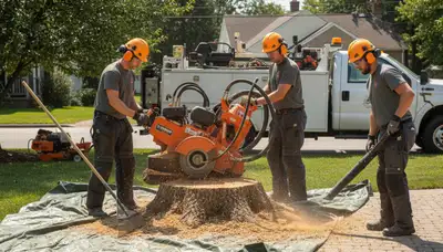 Professional stump removal service in Cape Coral, FL clearing yard space safely