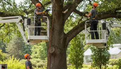 Tree disease treatment inspection in Cape Coral, FL by a professional arborist