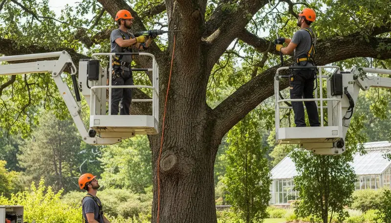 Tree disease treatment inspection in Cape Coral, FL by a professional arborist