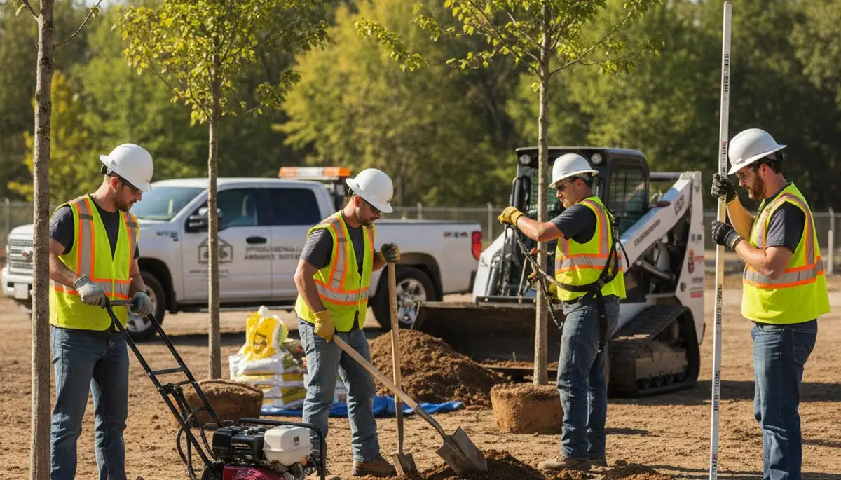 Cape Coral, FL arborist planting a tree for local residential landscape services