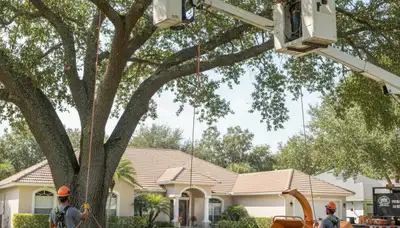 Tree service crew in Cape Coral, FL providing professional tree removal and trimming