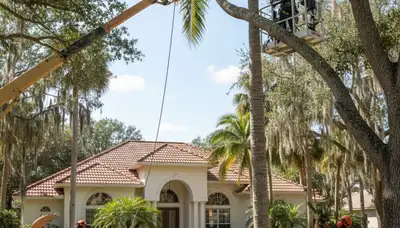 Tree service crew in Cape Coral, FL providing professional tree removal and trimming services