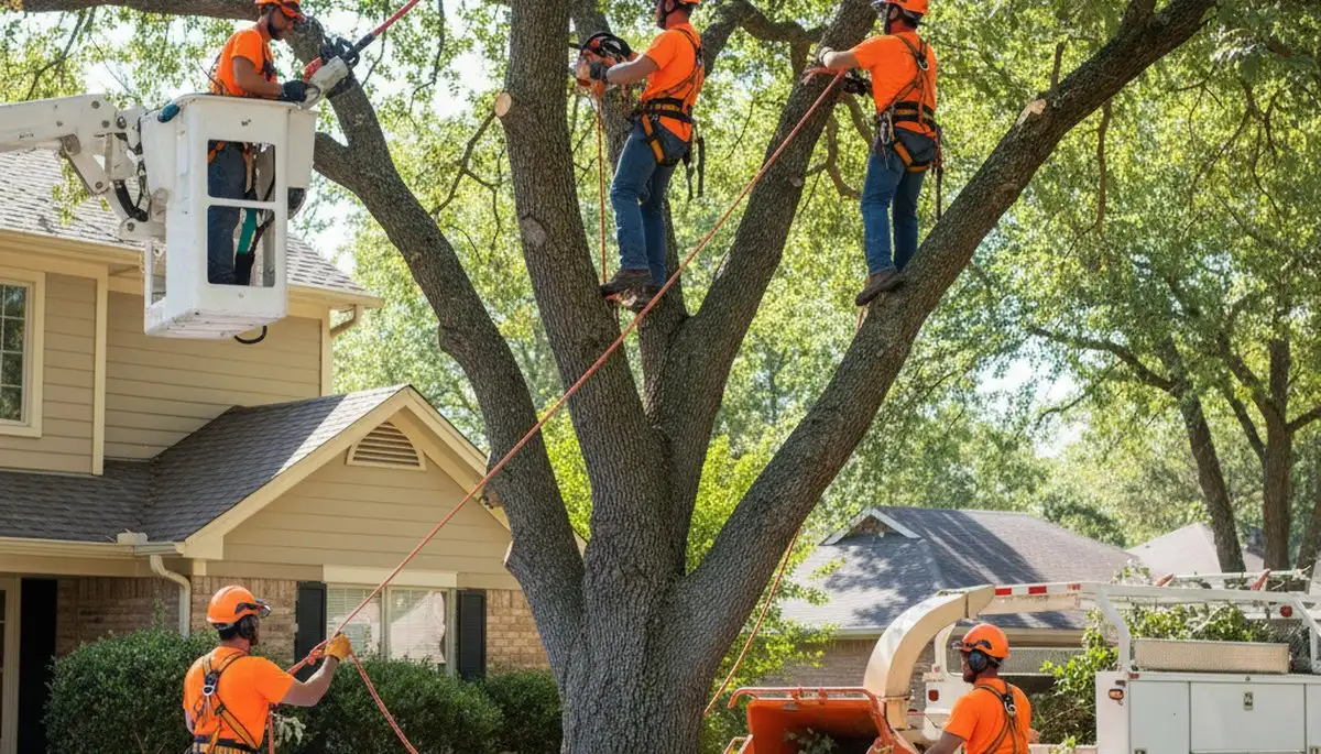 Cape Coral, FL tree trimming crew pruning trees for safety and healthy landscape care